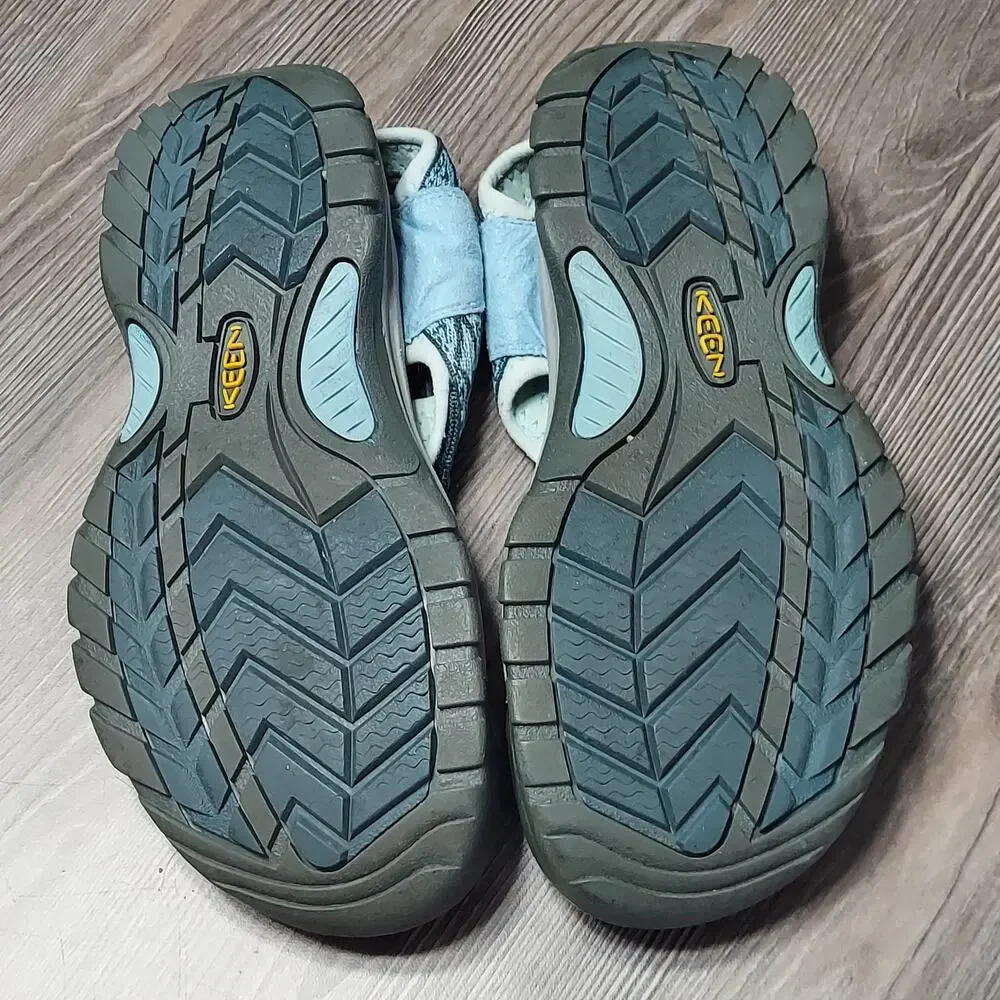 Keen Light Blue Waterproof Outdoor Sports Hiking Sandals w/Metatomical Footbed